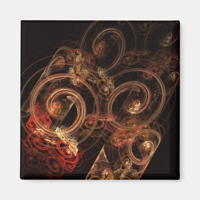 The Sound of Music Abstract Art Square Magnet (Front)