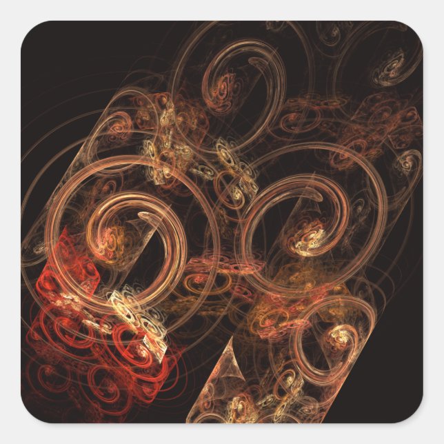 The Sound of Music Abstract Art Square Sticker (Front)