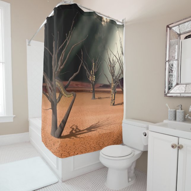 The Sound of Quiet Shower Curtain (In Situ)