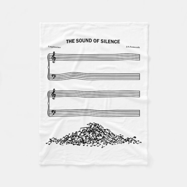 The Sound Of Silence Funny Musical  Fleece Blanket (Front)