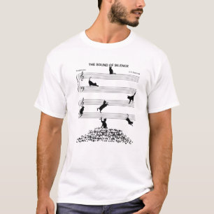 The Sound Of Silence Music And Cat Lover T-Shirt