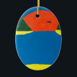 The Sound of Sunset pendant. An original artwork.  Ceramic Tree Decoration<br><div class="desc">A ceramic pendant of an original artwork by Musicality by artist ZM. The artwork was painted on a beautiful tropical paradise island. Wear this and the artist says you will feel the beautiful Sound of Sunset!</div>