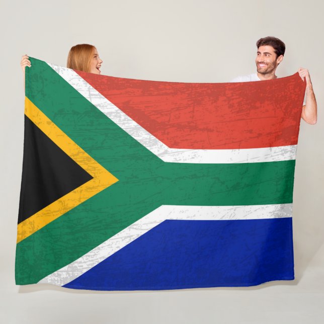 The South Africa Flag - A Tapestry of South Africa Fleece Blanket (In Situ)
