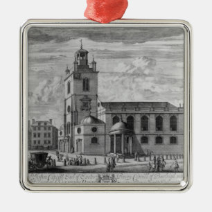 The South Prospect of the Church of St. Metal Tree Decoration