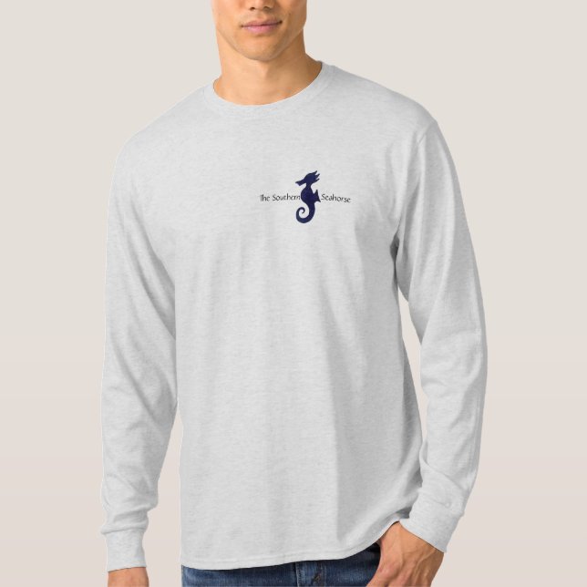 The Southern Seahorse Grey T-Shirt (Front)