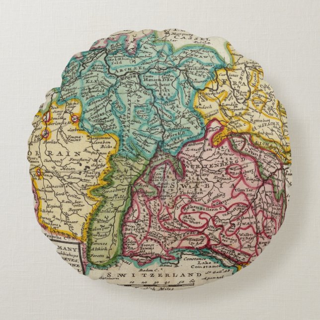 The southwest part of Germany Round Cushion (Front)