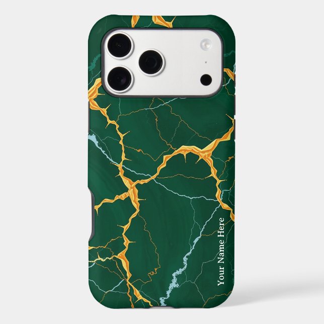The Sovereign Stone: Deep Emerald & Gold Filigree  (Back)
