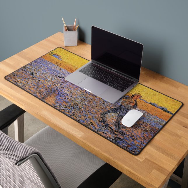 The Sower by Vincent van Gogh Desk Mat (Office 2)