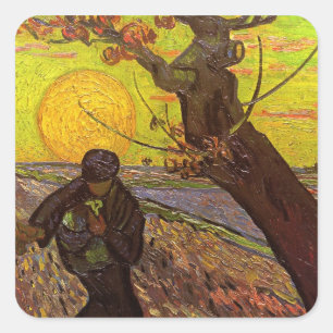 The Sower by Vincent van Gogh Square Sticker