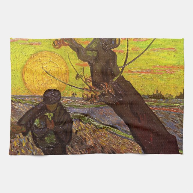 The Sower by Vincent van Gogh Tea Towel (Horizontal)