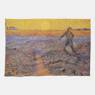 The Sower by Vincent van Gogh Tea Towel