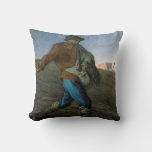 The Sower, Jean-Francois Millet Cushion