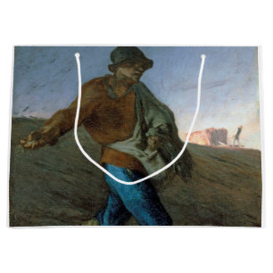 The Sower, Jean-Francois Millet Large Gift Bag