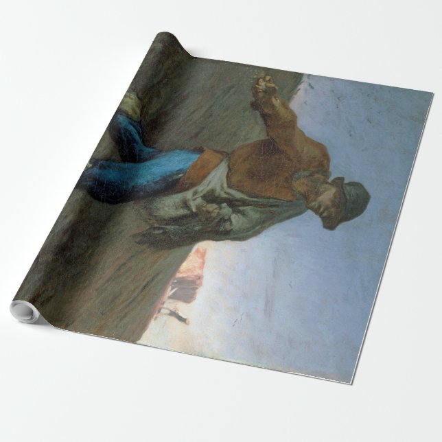 The Sower, Jean-Francois Millet Wrapping Paper (Unrolled)