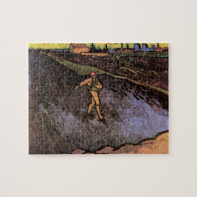 The Sower: Outskirts of Arles by Vincent van Gogh Jigsaw Puzzle (Horizontal)