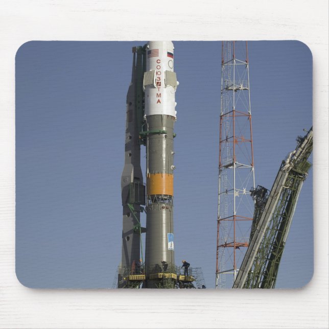 The Soyuz rocket is erected into position 2 Mouse Pad (Front)
