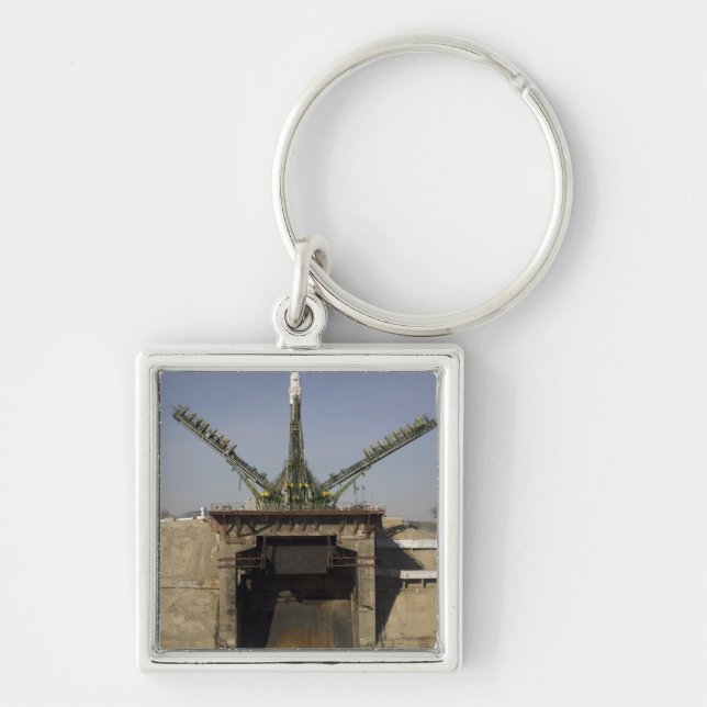 The Soyuz rocket is erected into position 3 Key Ring (Front)