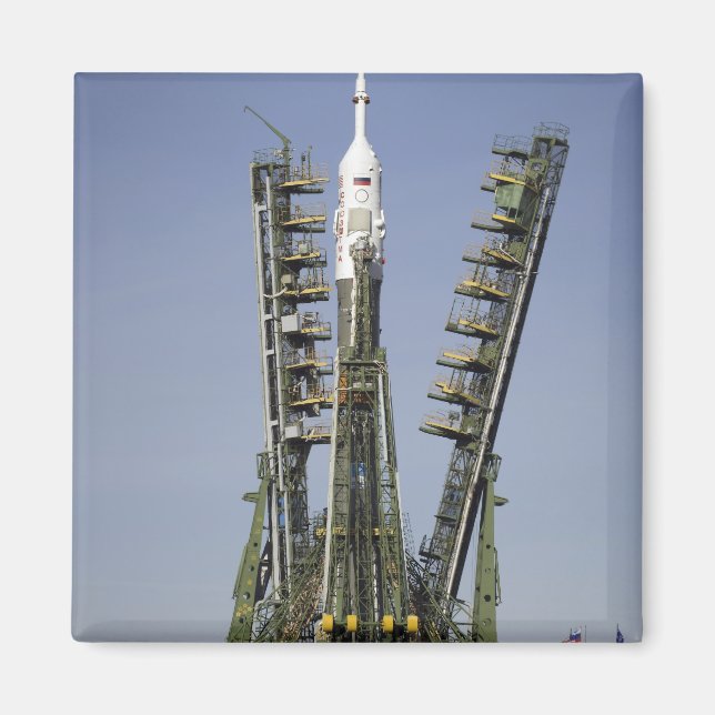 The Soyuz rocket is erected into position 4 Magnet (Front)