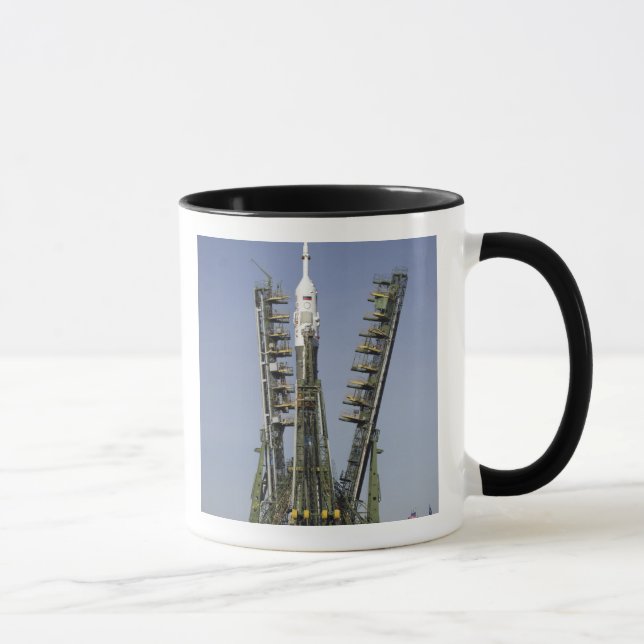 The Soyuz rocket is erected into position 4 Mug (Right)