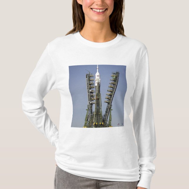 The Soyuz rocket is erected into position 4 T-Shirt (Front)
