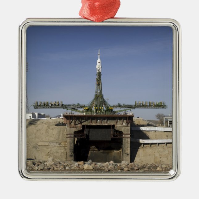 The Soyuz rocket is erected into position 6 Metal Tree Decoration (Front)