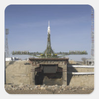 The Soyuz rocket is erected into position 6