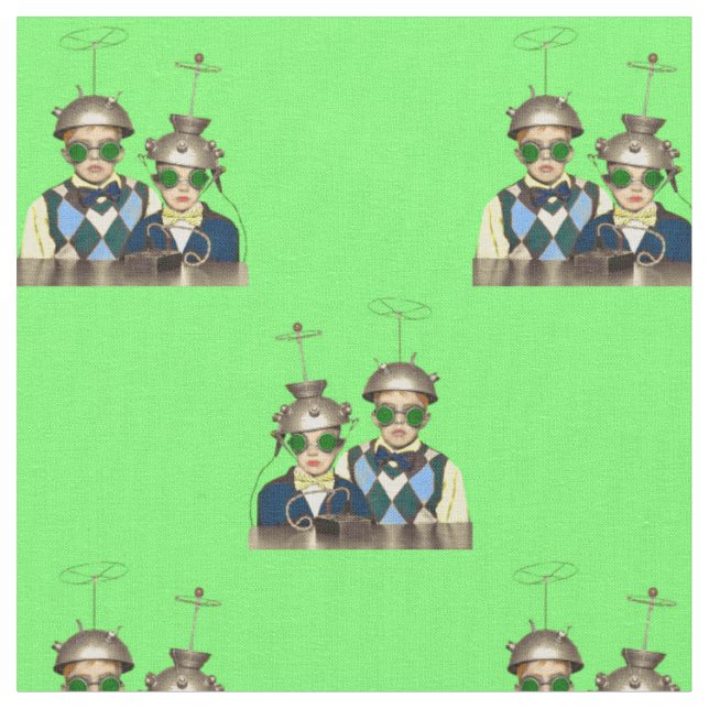 the Space Cadet Brothers print Fabric (Close Up)