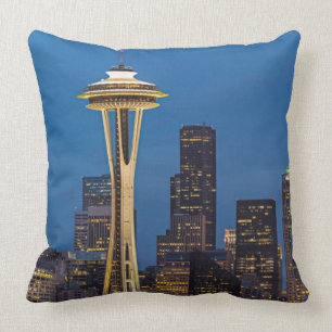The Space Needle and downtown Seattle Cushion