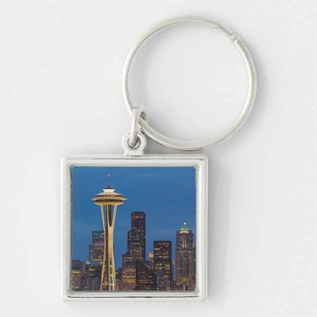 The Space Needle and downtown Seattle Key Ring (Front)