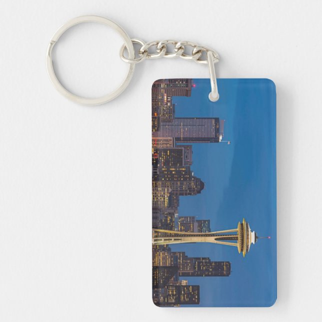 The Space Needle and downtown Seattle Key Ring (Front)