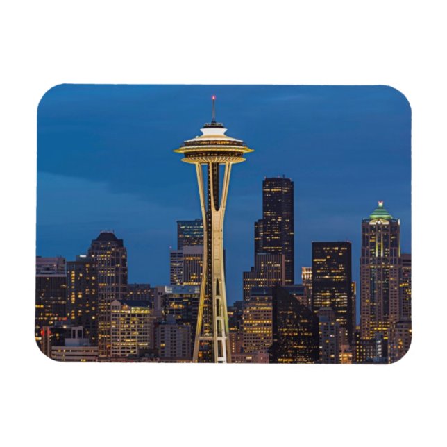 The Space Needle and downtown Seattle Magnet (Horizontal)