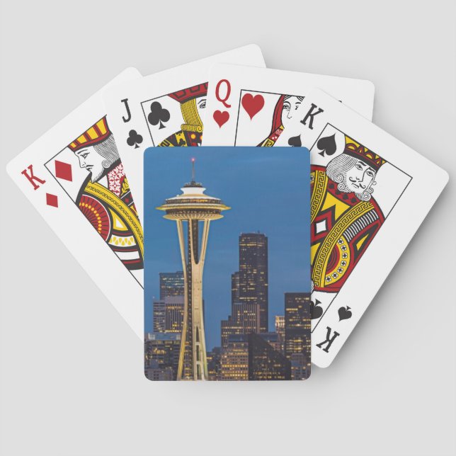 The Space Needle and downtown Seattle Playing Cards (Back)