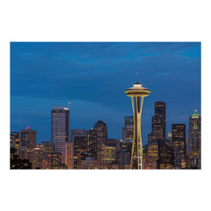 The Space Needle and downtown Seattle Poster