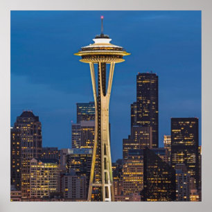 The Space Needle and downtown Seattle Poster