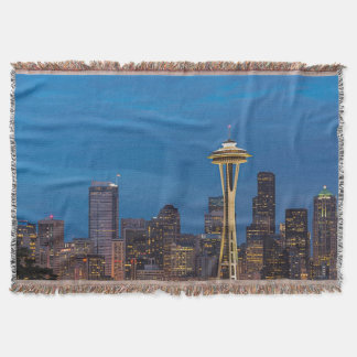 The Space Needle and downtown Seattle Throw Blanket