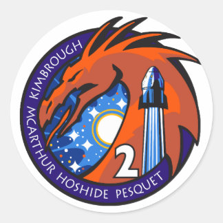 The SpaceX Crew-2 official insignia Logo Classic Round Sticker