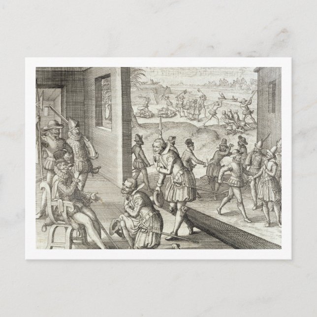 The Spanish Capture Fort Caroline, 1565, from 'New Postcard (Front)