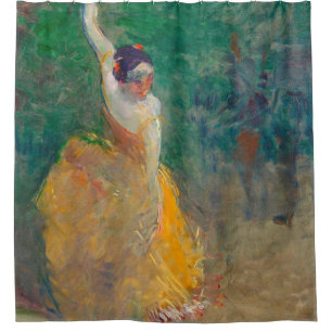 The Spanish Dancer By Henri De Toulouse Lautrec Shower Curtain