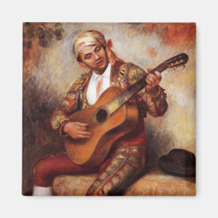 The Spanish Guitarist (by Pierre-August Renoir) Magnet