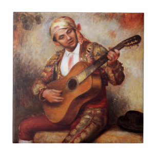The Spanish Guitarist (by Pierre-August Renoir) Tile