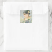 The Spanish Woman (pastel on paper) Square Sticker (Bag)