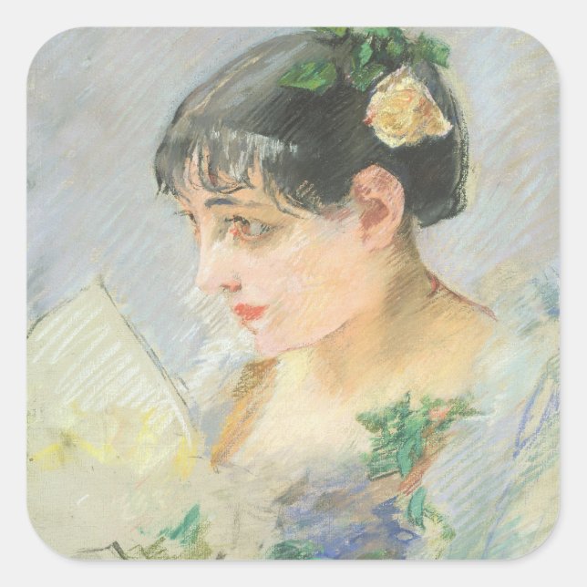 The Spanish Woman (pastel on paper) Square Sticker (Front)
