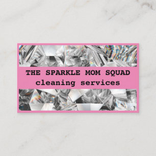 The Sparkle Mom Squad House Cleaning  Business Card
