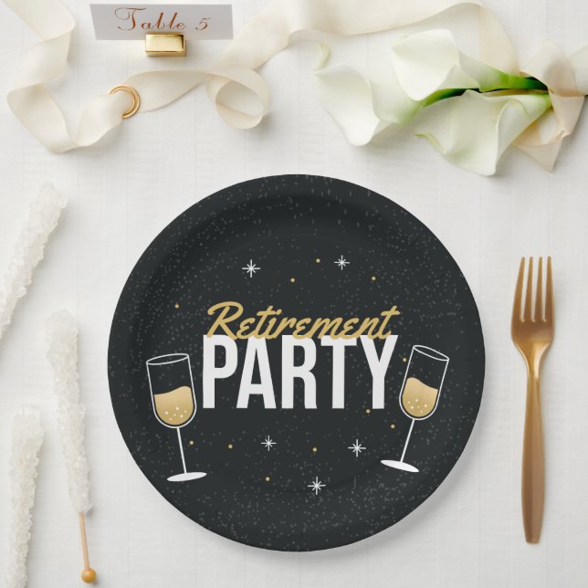 The Sparkling Send‑Off Cheers to Retirement Plate (Wedding)