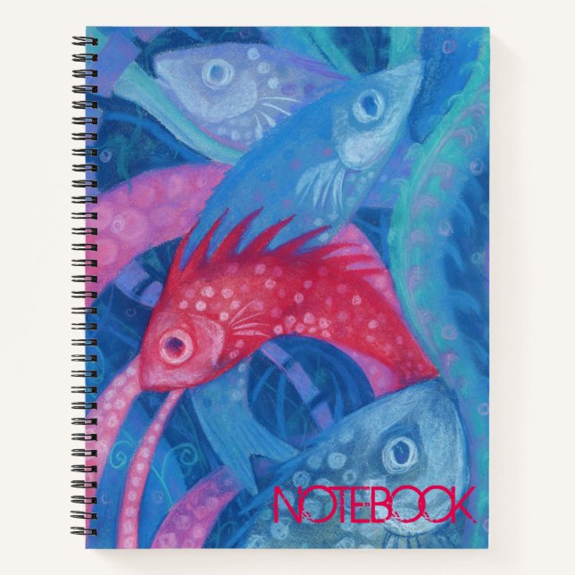 The Spawning, Fish, Pink & Blue, Underwater Notebook (Front)
