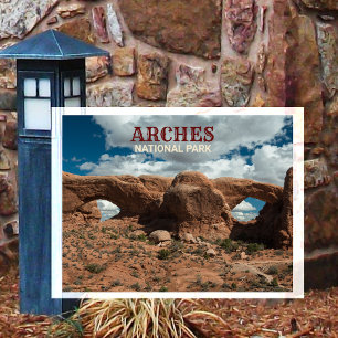 The Spectacles, North and South Windows, Arches NP Postcard