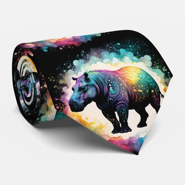 The Spectral Hippo: A Holographic Journey Tie (Rolled)