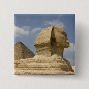 The Sphinx, Giza, Al Jizah, Egypt 15 Cm Square Badge