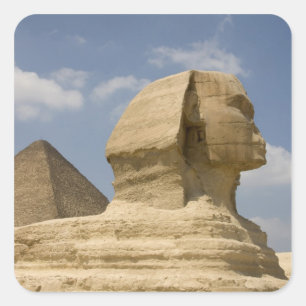 The Sphinx, Giza, Al Jizah, Egypt Square Sticker