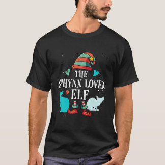 The Sphynx Lover Elf Funny Christmas Matching Grou T-Shirt